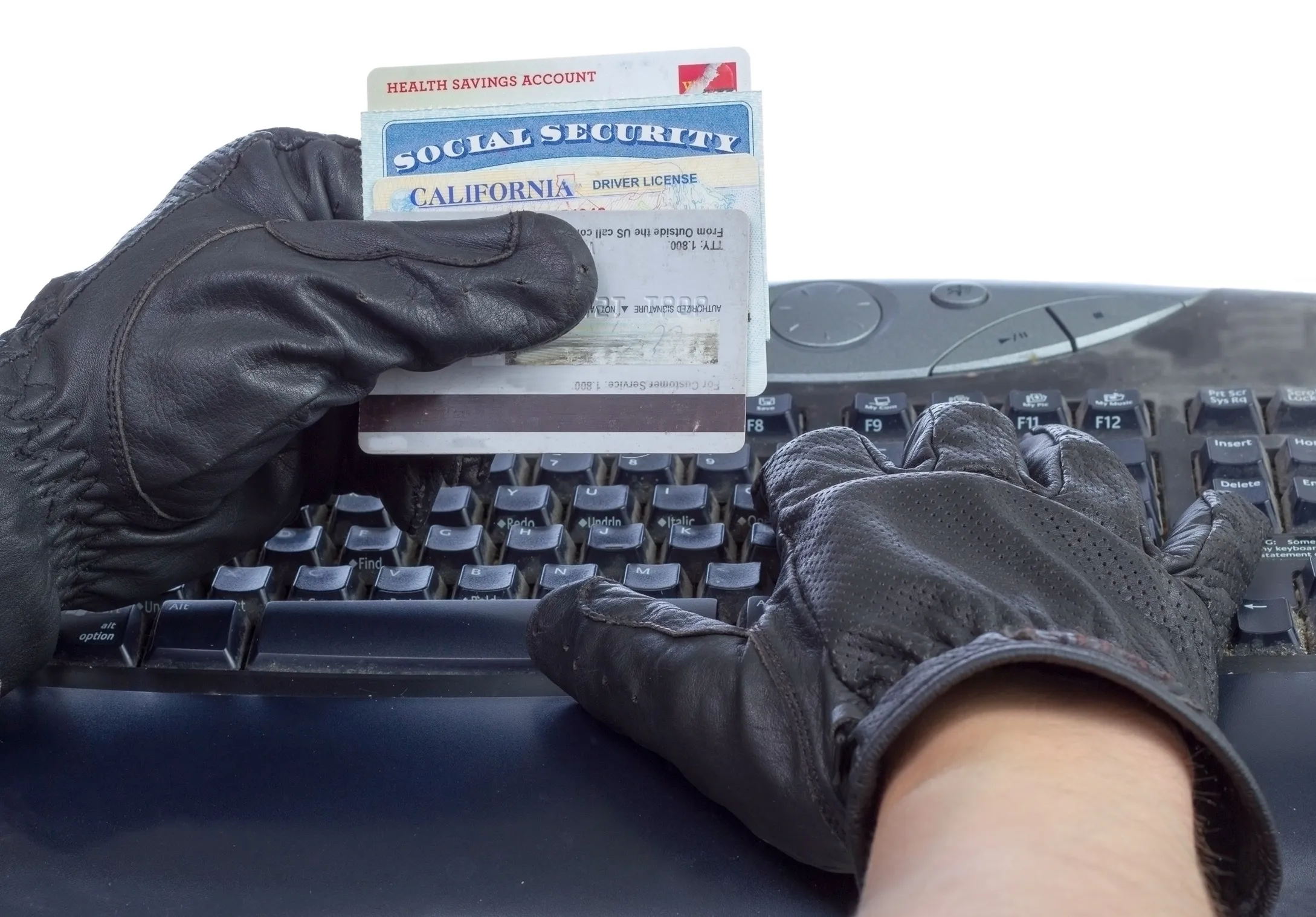 Holding identity paperwork.